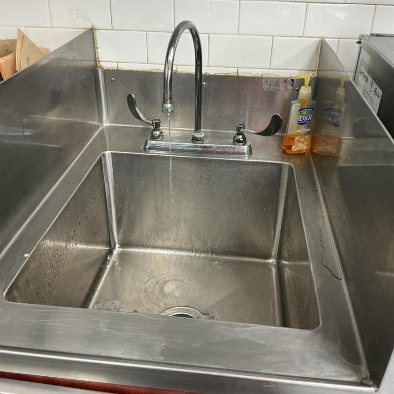 Barista sink faucet with sprayer and soap dispensers Barista sink faucet with sprayer and soap dispensers