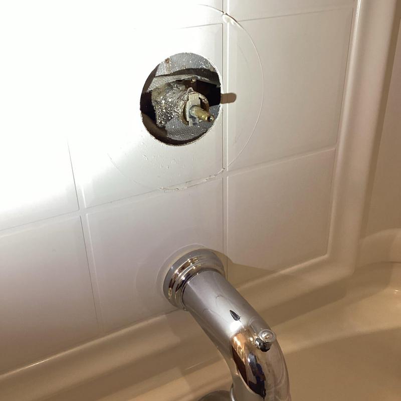 Moen shower valve replacement behind tub spout