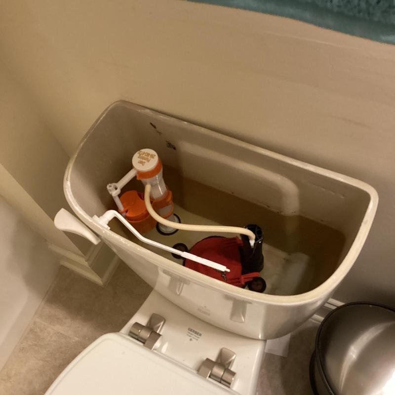 Toilet tank fill valve and flapper replacement