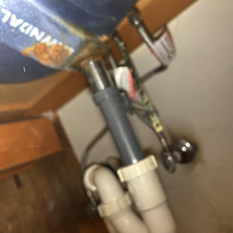 Bathroom sink drain pipes and shutoff valves installation