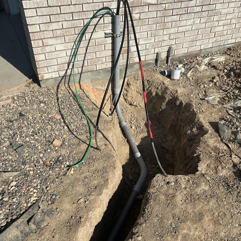 400 amp meter with underground PVC conduit installation 400 amp meter with underground PVC conduit installation