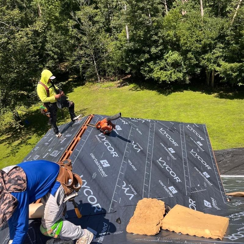 Ice and water shield installation on roof deck