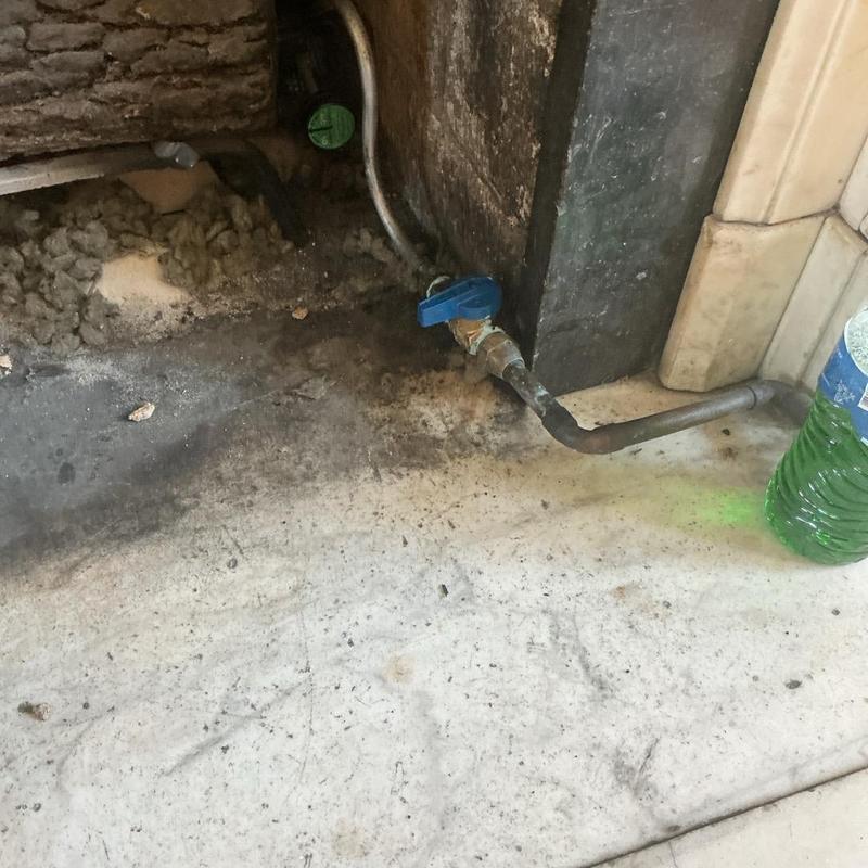 Gas shut off valve installation for fireplace burner Gas shut off valve installation for fireplace burner