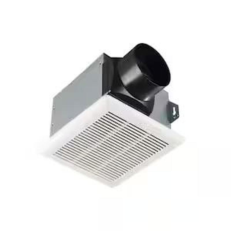Bathroom exhaust fan with duct and wiring
