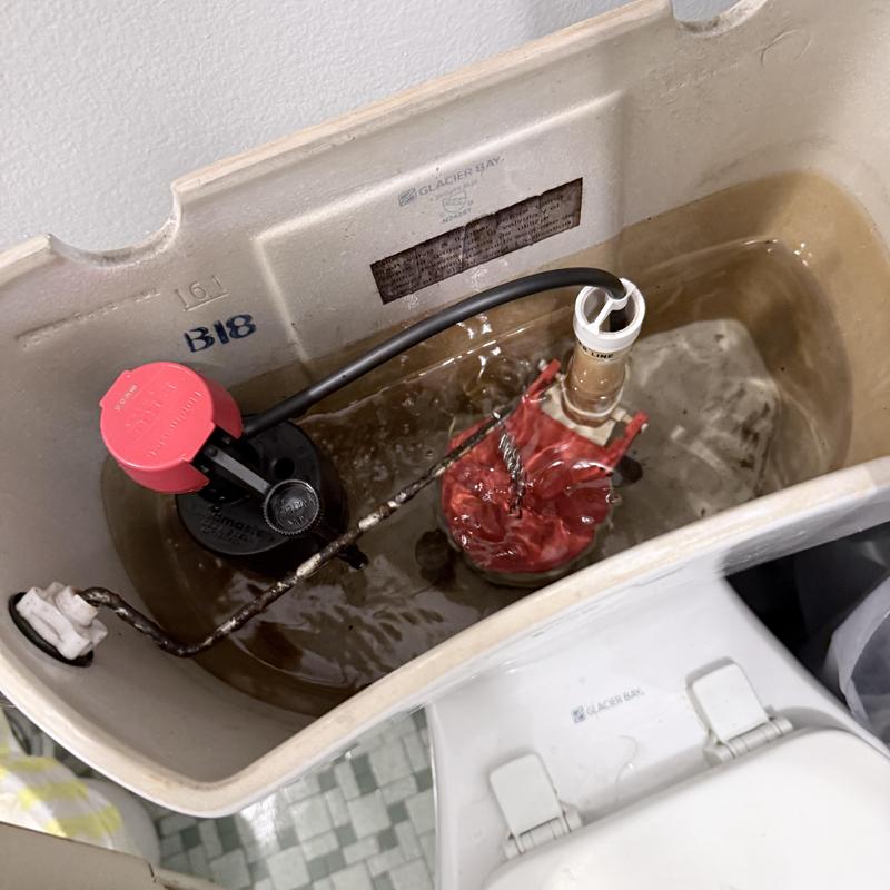 Toilet fill valve and flapper inside tank replacement Toilet fill valve and flapper inside tank replacement