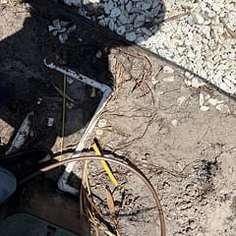 12 poly gas line repair at pool deck corner