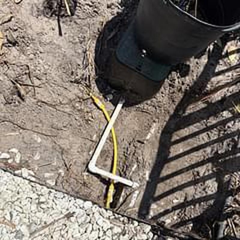 12 poly gas line repair at pool deck corner