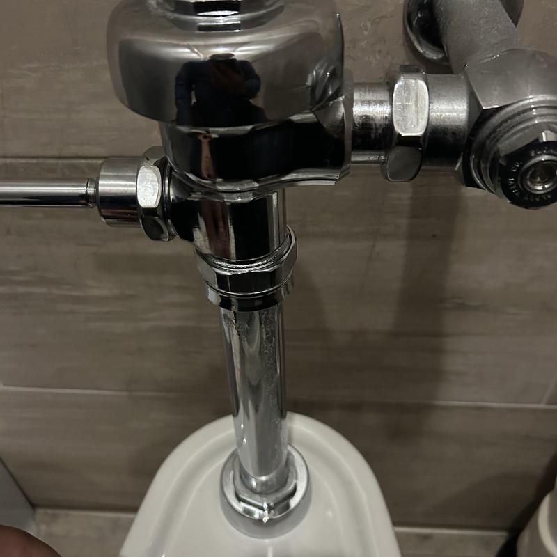 Toilet flush valve and chrome pipe connection maintenance Toilet flush valve and chrome pipe connection maintenance