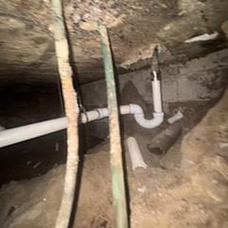 Cast iron drainpipe replacement with PVC piping