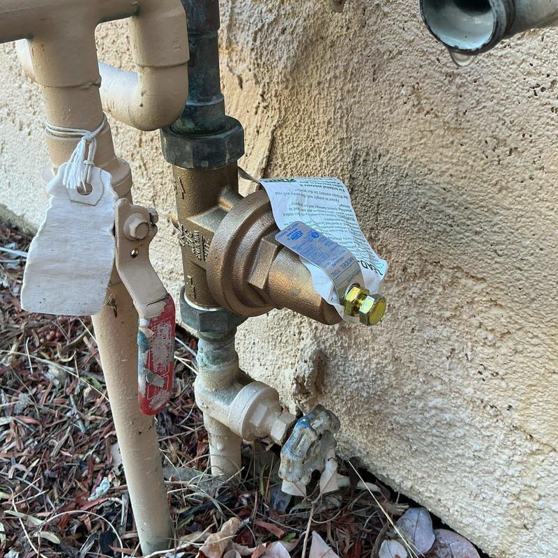 Pressure regulator valve installed on outdoor piping