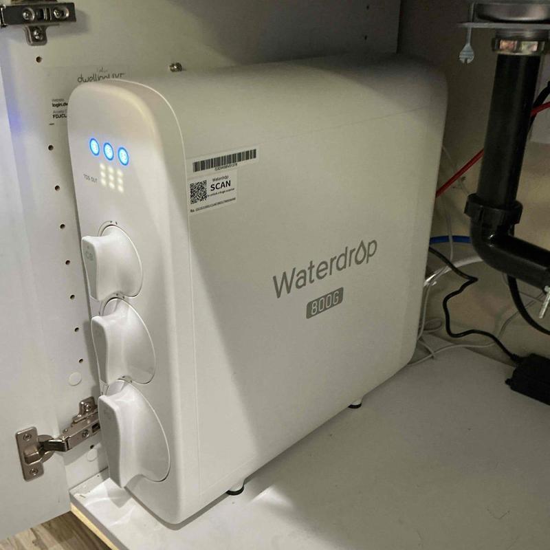 Waterdrop 800G reverse osmosis system under sink