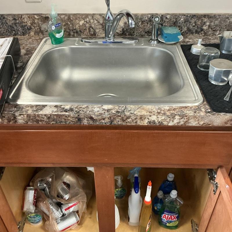 Delta kitchen faucet with soap dispenser on granite countertop Delta kitchen faucet with soap dispenser on granite countertop