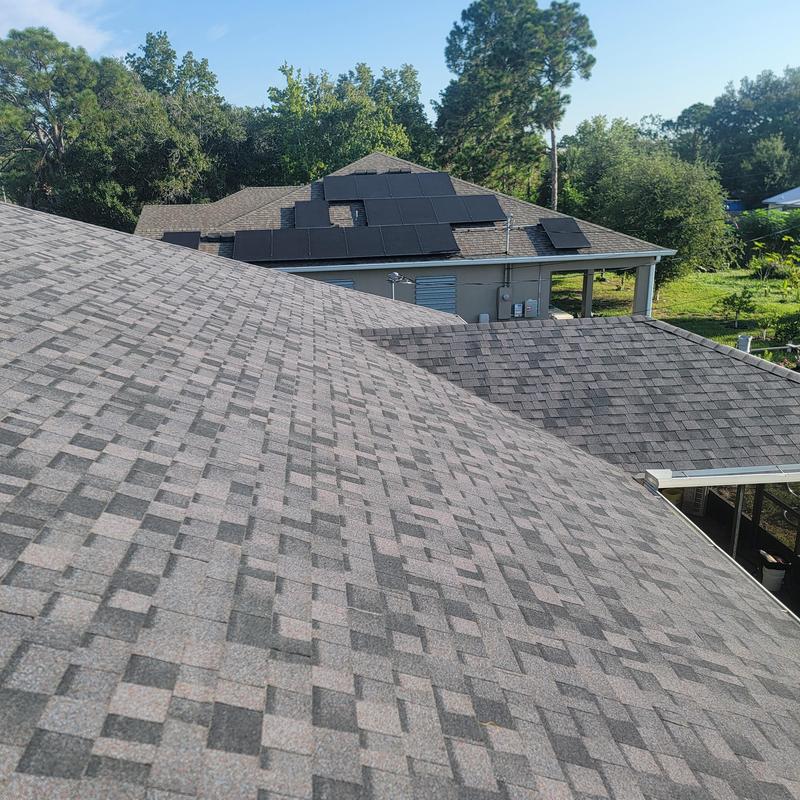 Owens Corning Duration shingles on residential roof Owens Corning Duration shingles on residential roof