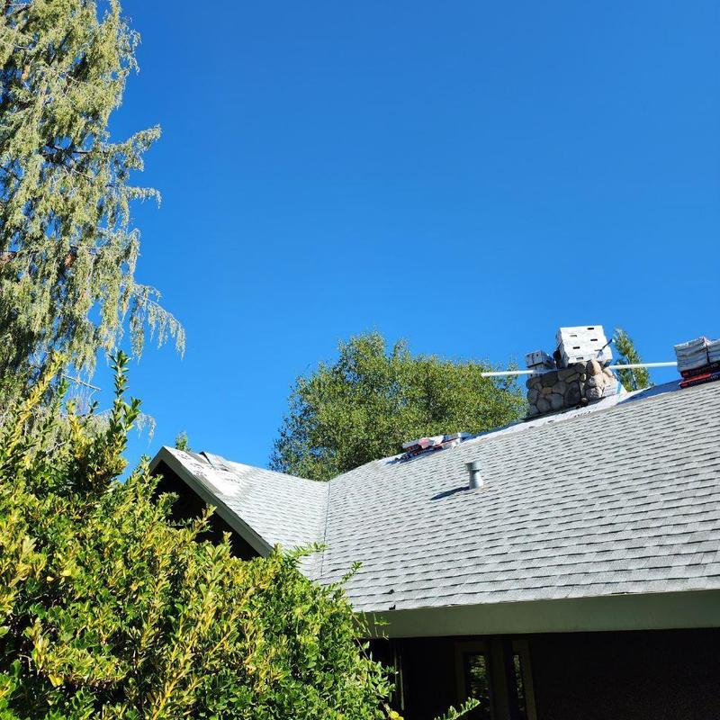 Gaf 50-year asphalt roof installation on residential home
