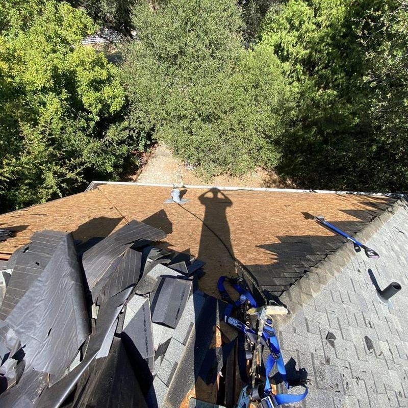 Asphalt shingle roof replacement with GAF materials