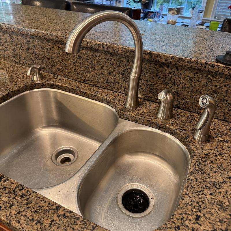 Kitchen sink faucet with granite countertop installation