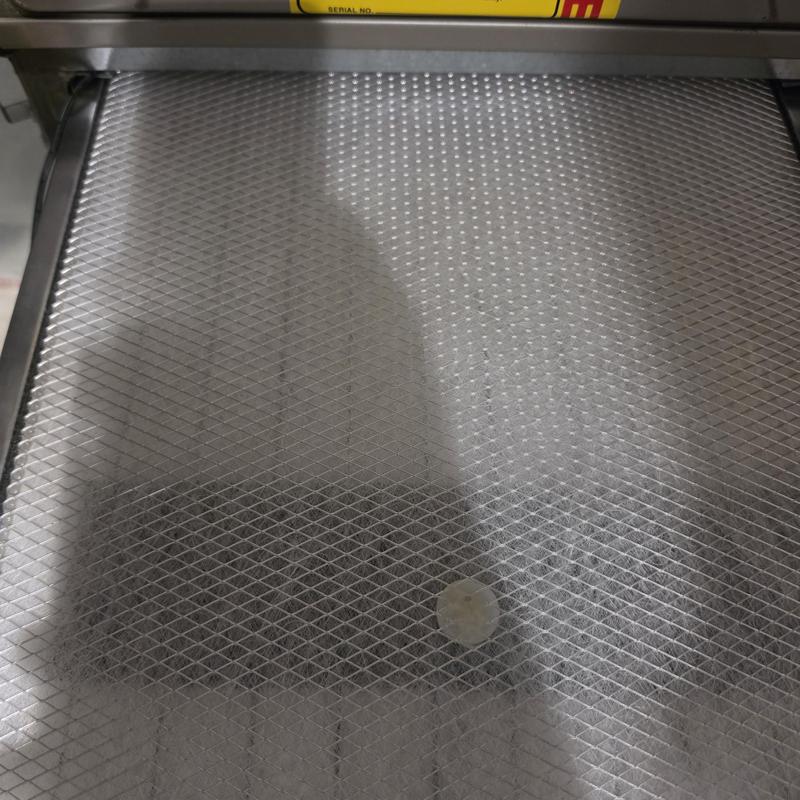 Electronic air filter mesh panel close-up detail Electronic air filter mesh panel close-up detail