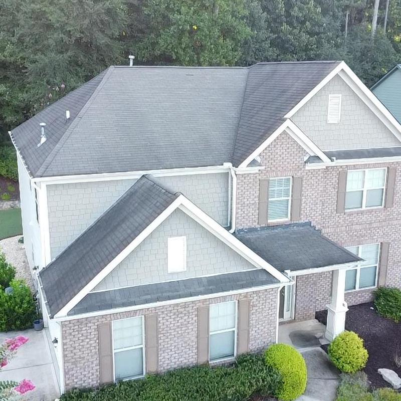 Asphalt shingle roof inspection for storm damage in Dallas GA