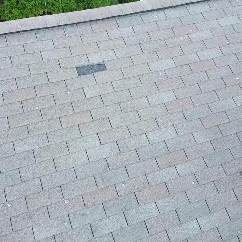 Asphalt shingle roof with hail damage inspection, Dallas GA