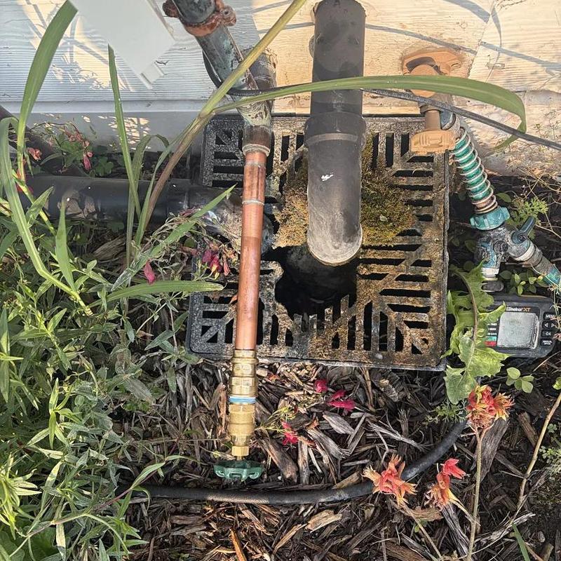 34 female adapter on copper pipe with irrigation valve