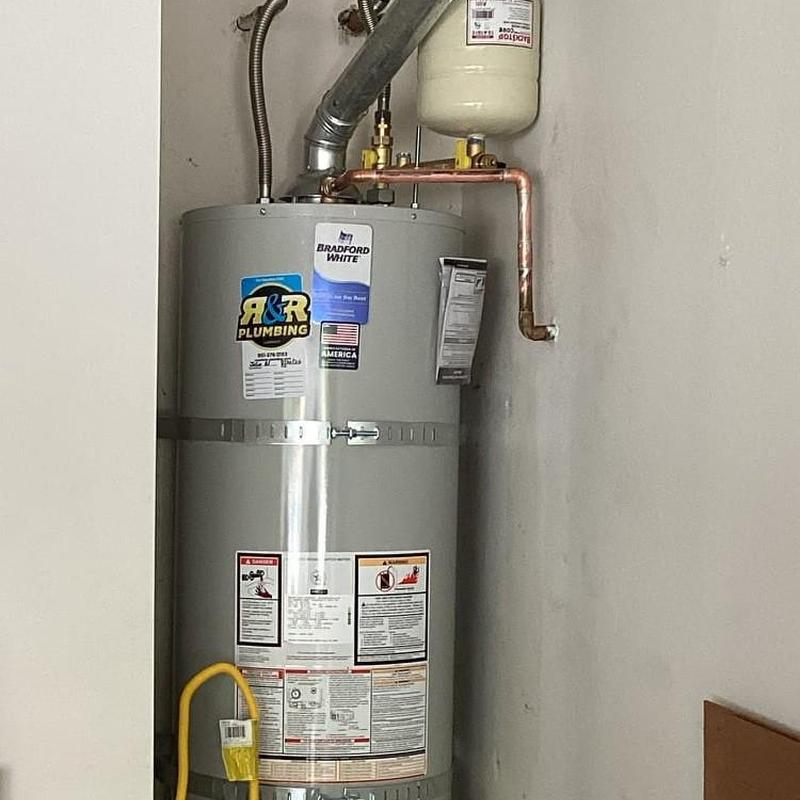 50-gallon Bradford White water heater installation