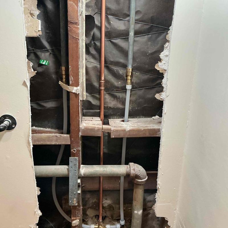 Moen single-handle Posi-Temp shower valve installation