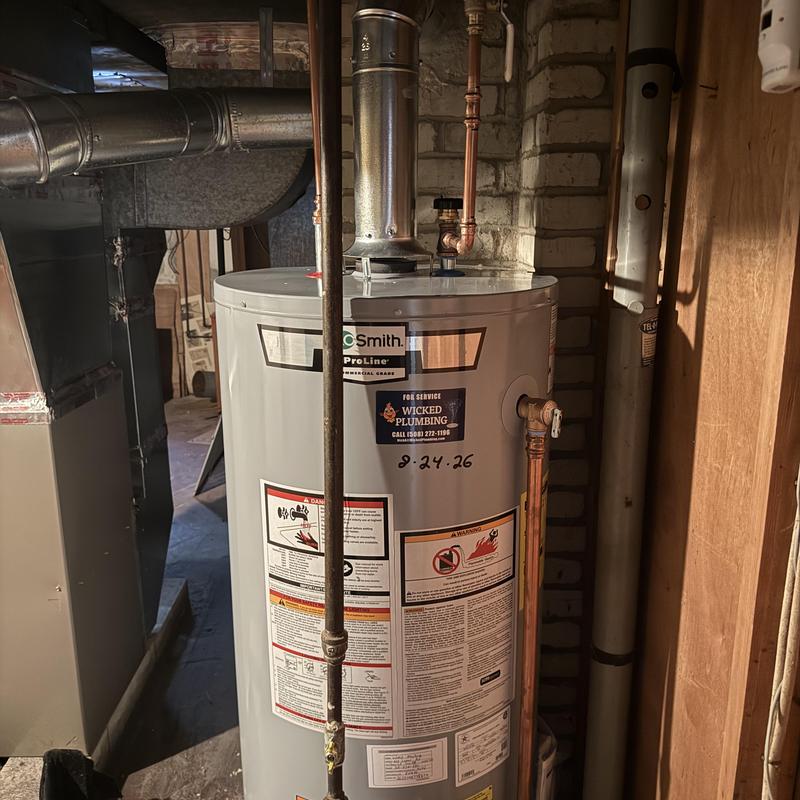 Water heater replacement in basement with copper piping