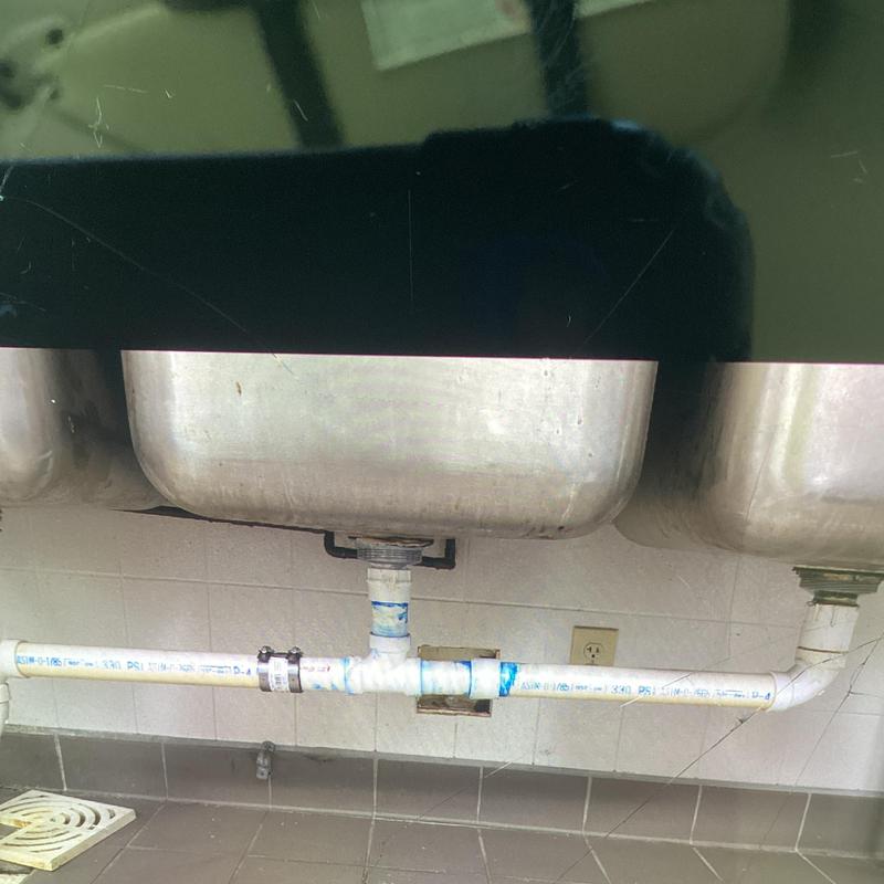 Kitchen basket strainer and PVC drain pipe repair
