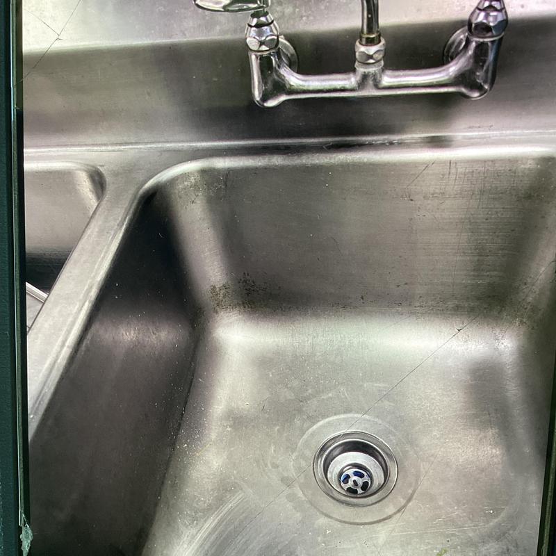 Kitchen stainless steel sink with faucet and drain