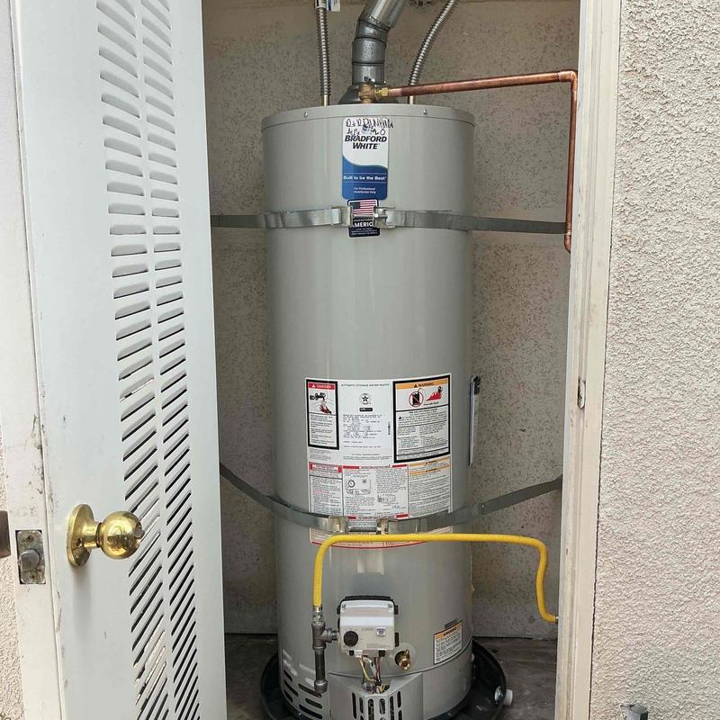 Bradford White 50-gallon water heater installation