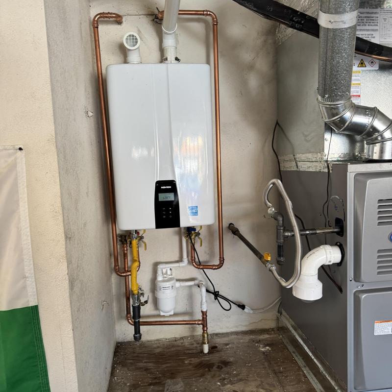Tankless water heater with copper piping installation Tankless water heater with copper piping installation