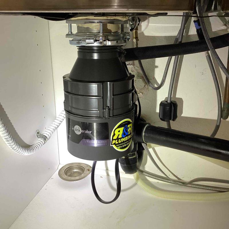 Badger 5 garbage disposal installed under sink