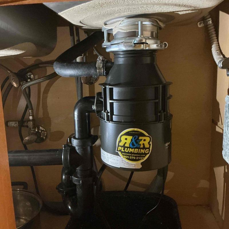 Badger 5 garbage disposal installed under sink