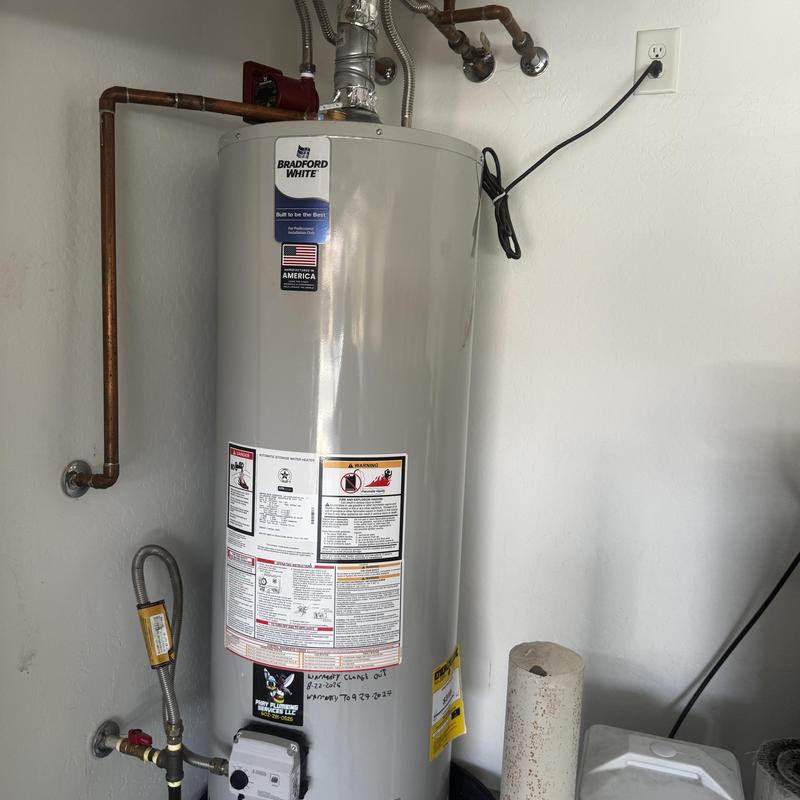 Bradford White 40-gallon gas water heater installation