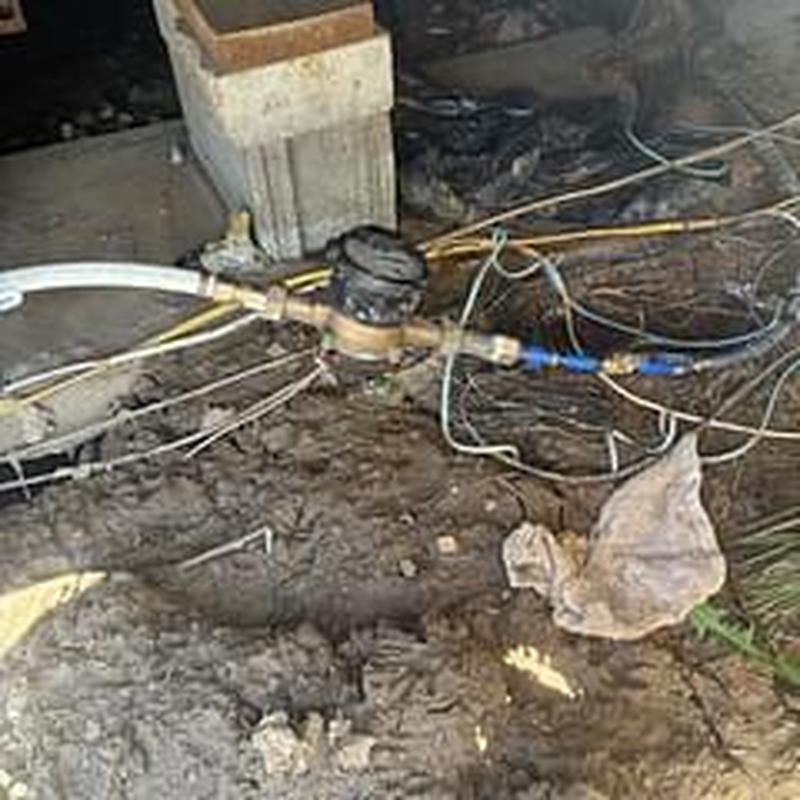 Mobile home water meter with shut off valve installation Mobile home water meter with shut off valve installation