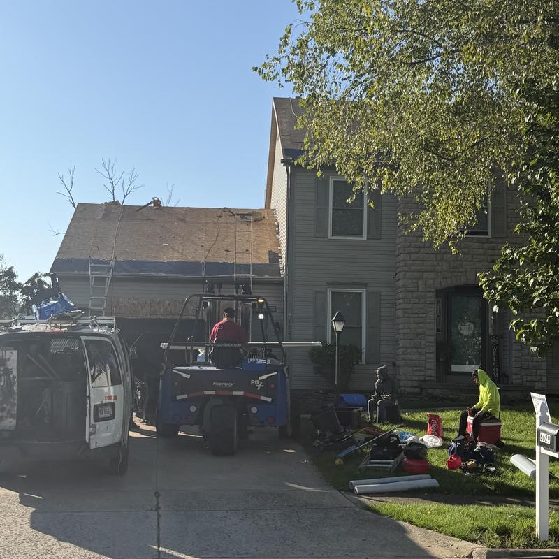 GAF Timberline shingle roof installation on house GAF Timberline shingle roof installation on house