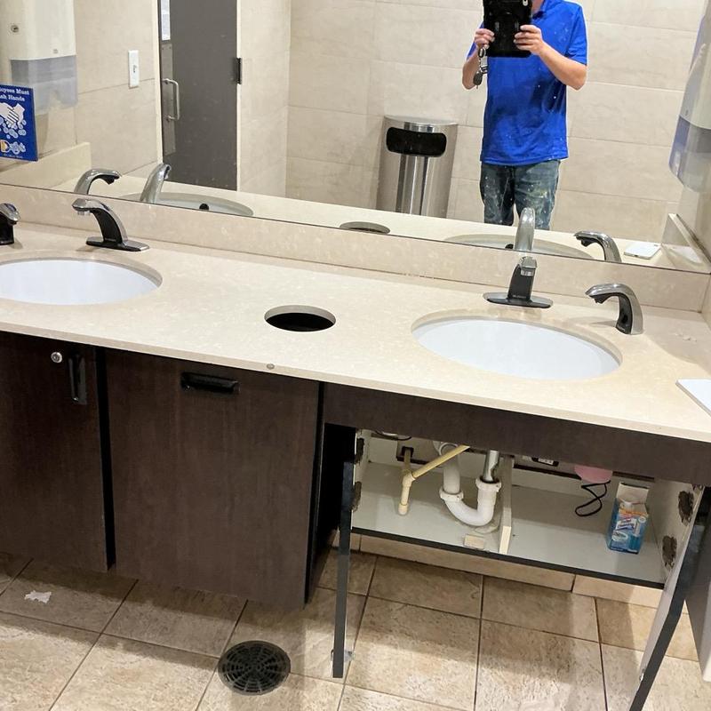 Bathroom sink cold supply line under counter maintenance Bathroom sink cold supply line under counter maintenance
