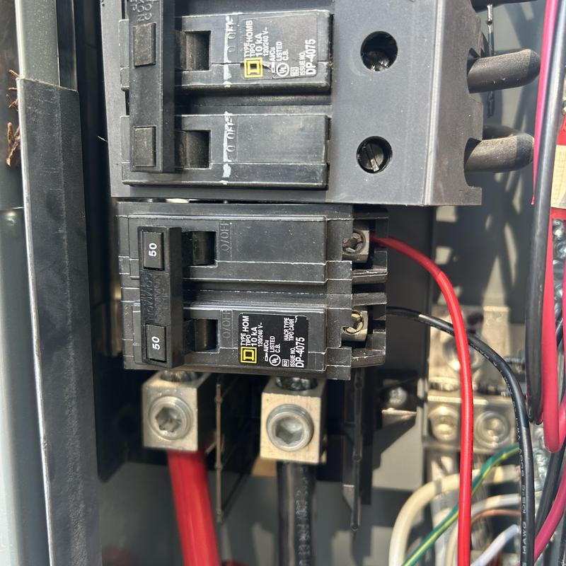 Main service panel breaker and wiring installation Main service panel breaker and wiring installation