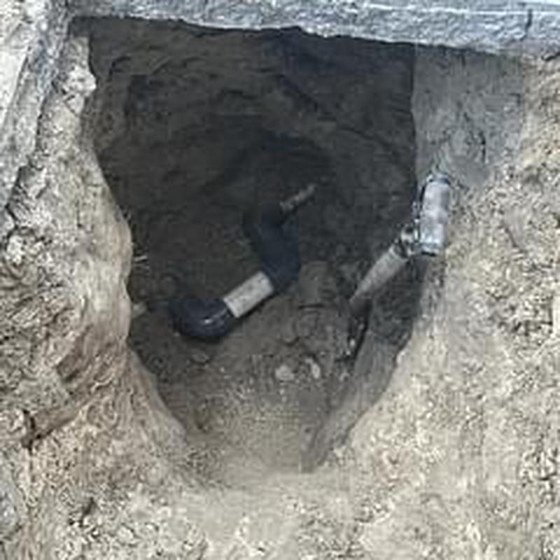 PVC pressure pipe and coupling leak located underground