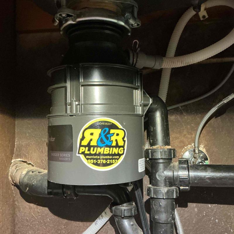 Badger 5 garbage disposal with plumbing connections