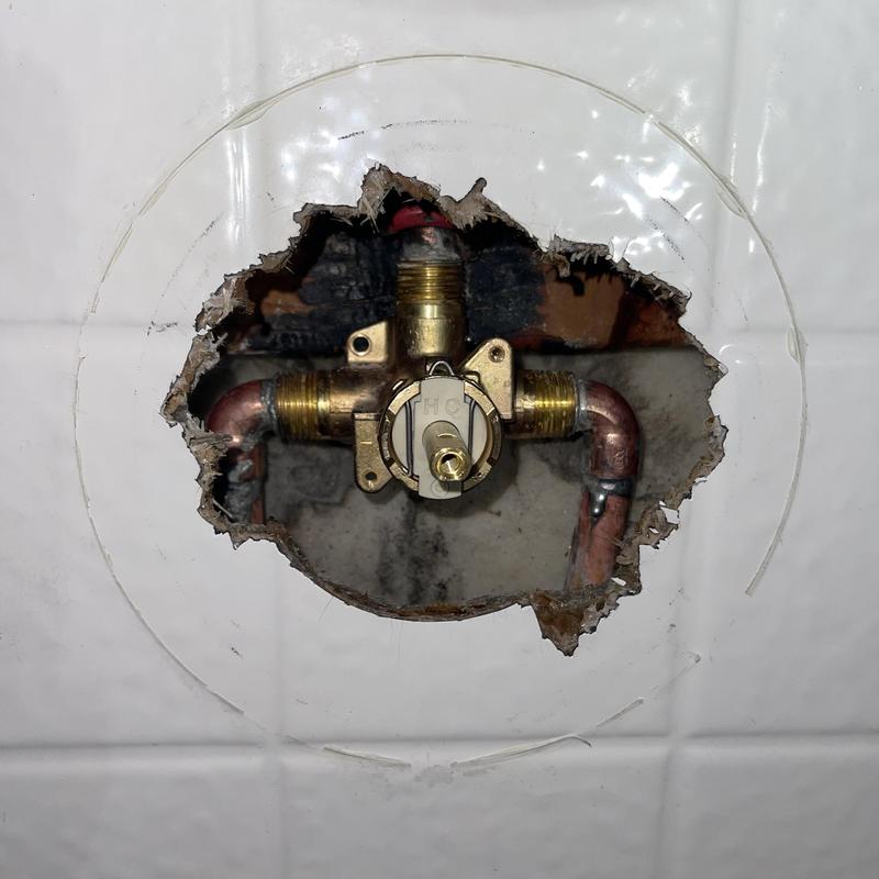 Moen Posi-Temp shower valve with copper fittings