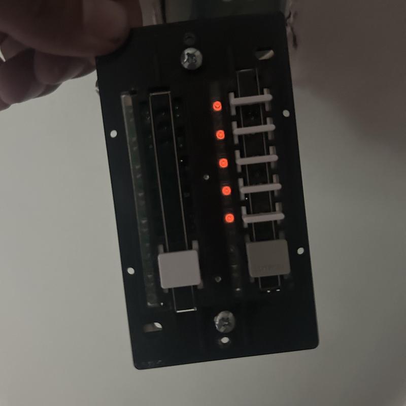 Low-voltage switching panel with indicator lights Low-voltage switching panel with indicator lights