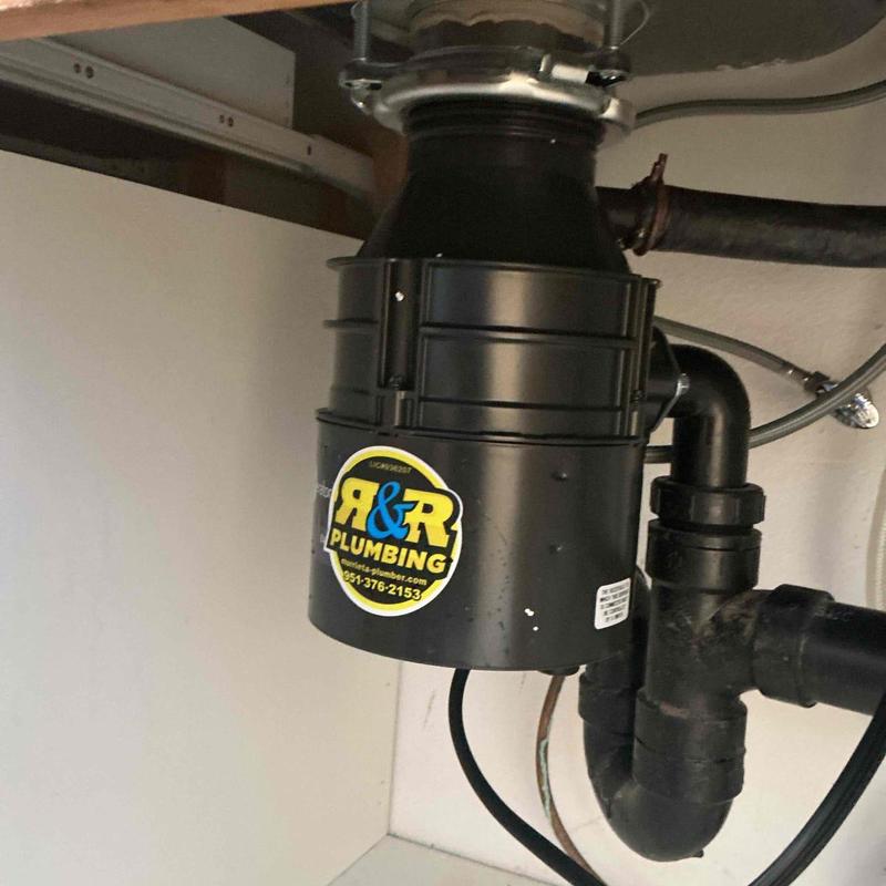 Badger 5 garbage disposal installed under sink