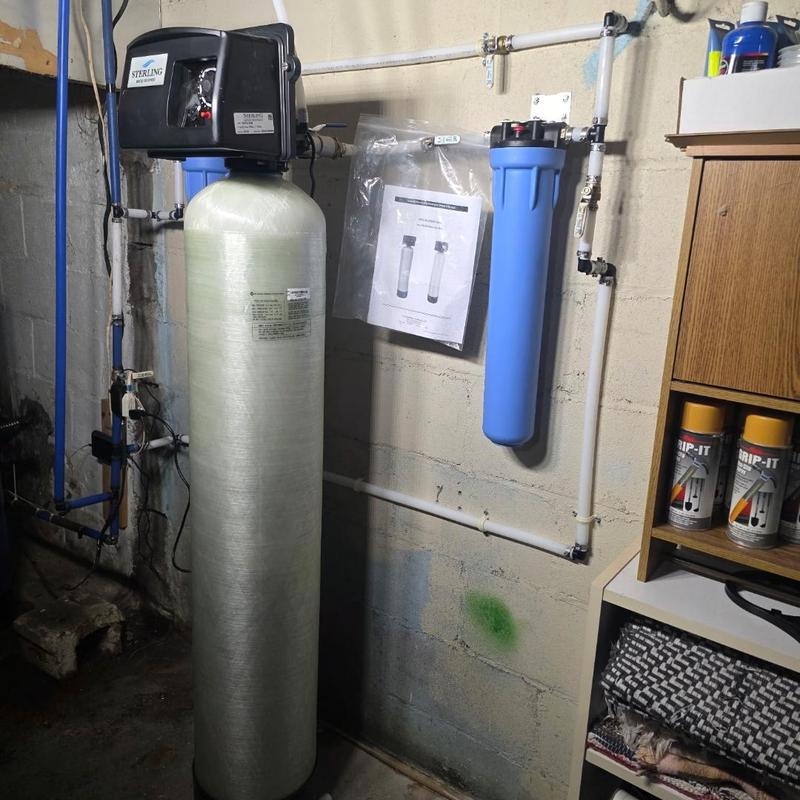 Sterling iron filter and whole house particle filter installation