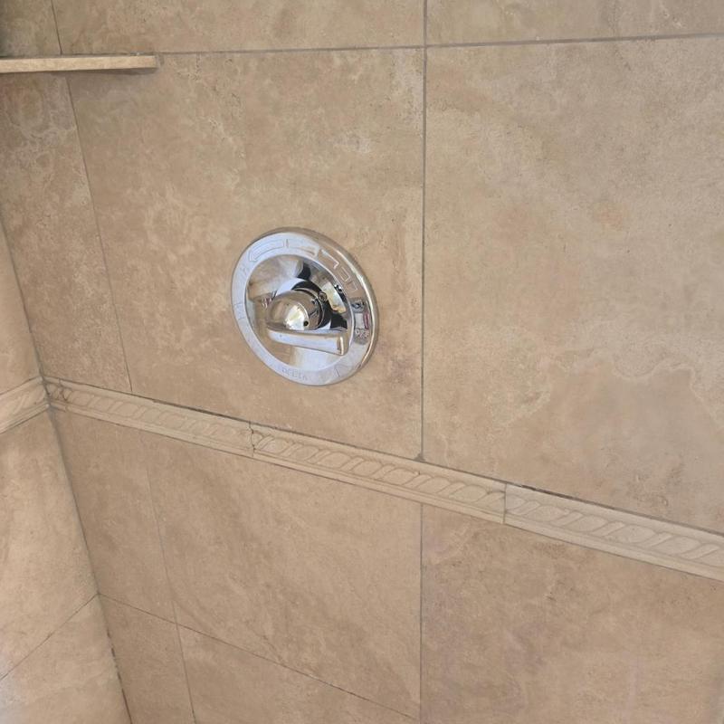 Shower valve replacement with tile access panel installation