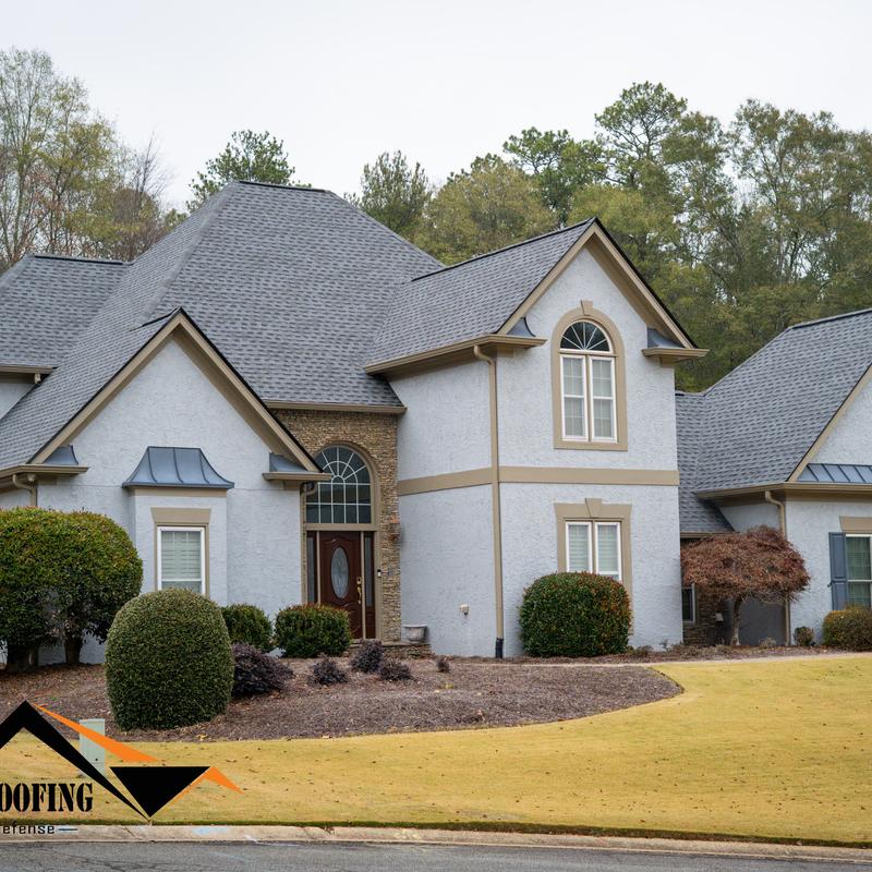 GAF Timberline HDZ pewter grey roof on home