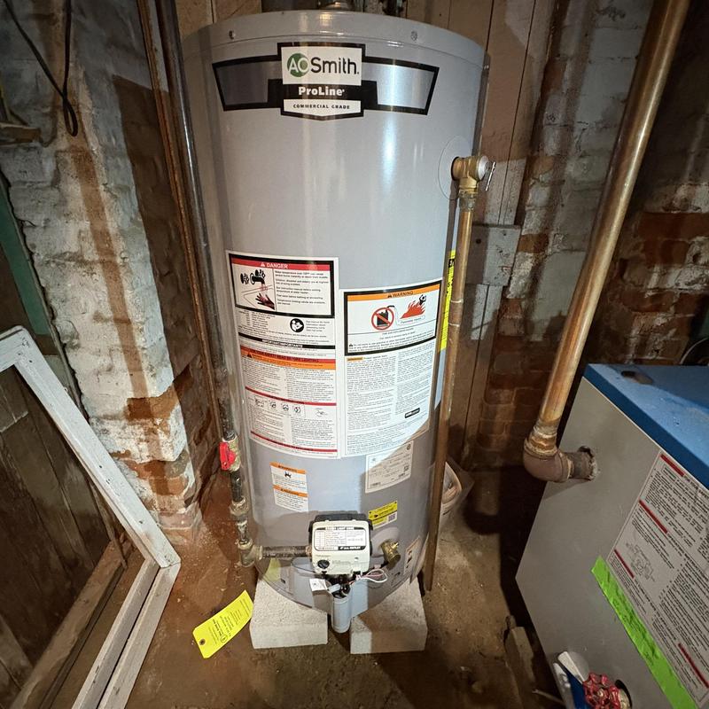 Water heater with replaced gas shut off valve