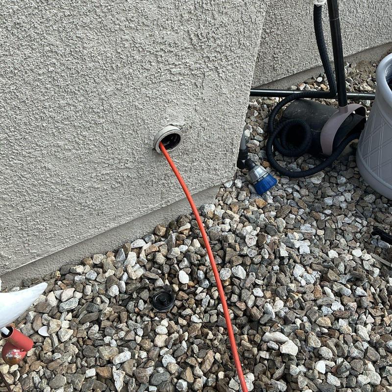 Kitchen branch drain line with hydro jetting hose