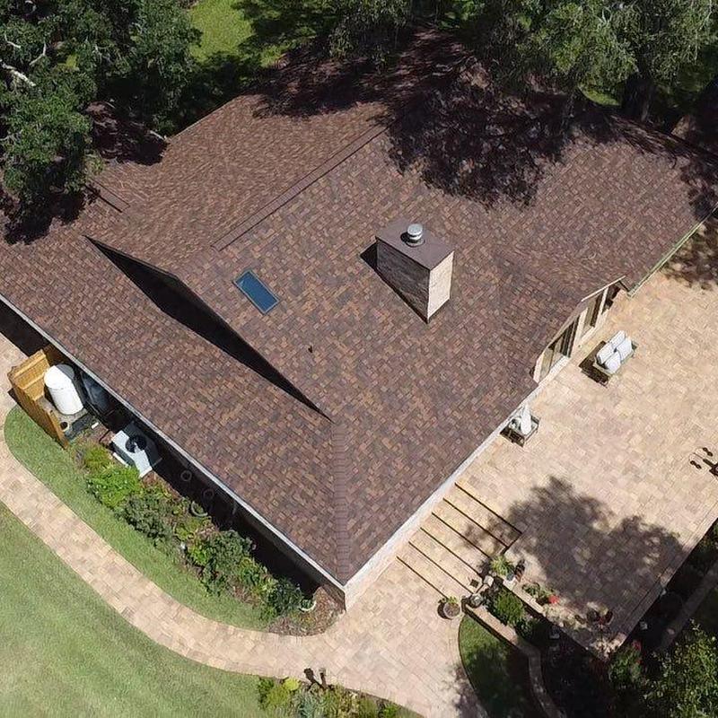 Owens Corning Brownwood shingles with new skylight