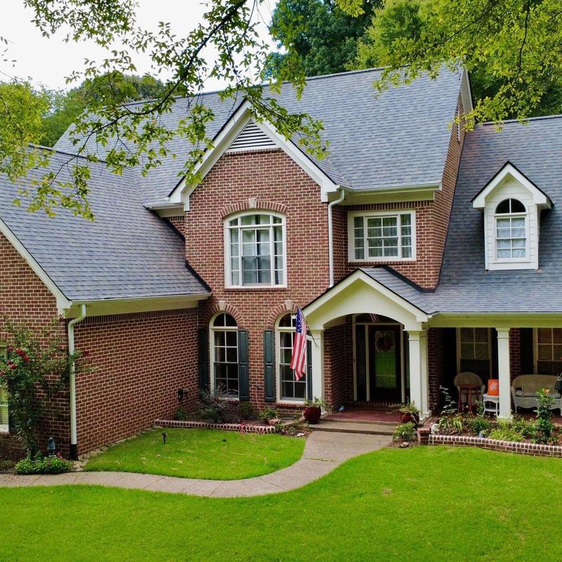 Estate Gray shingle roof on Arlington brick home